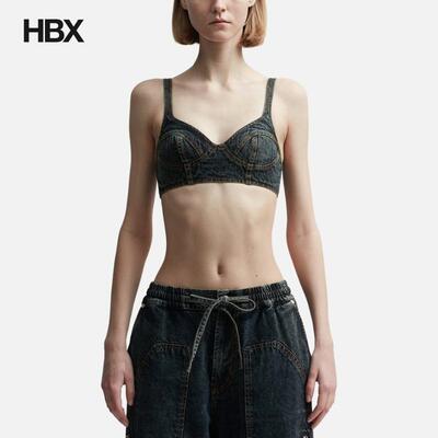 DHRUV KAPOOR DENIM BRALETTE 上衣女HBX
