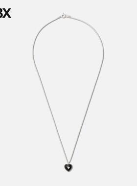 COLDFRAME Very Vintage Black Onyx Heart Pendant Necklace 项