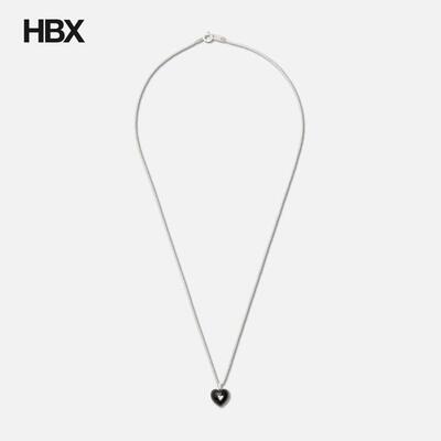 COLDFRAME Very Vintage Black Onyx Heart Pendant Necklace 项