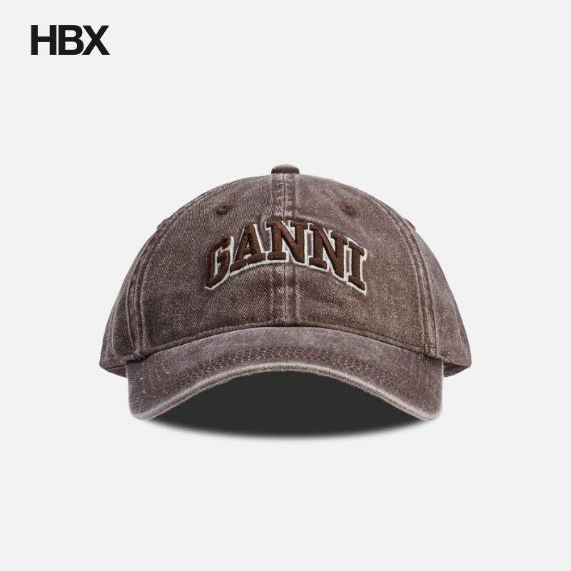 Ganni Washed Canvas Cap 鸭舌帽女HBX
