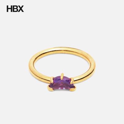 SUOT Studio Half Cut Mini Amethyst Ring 戒指女HBX