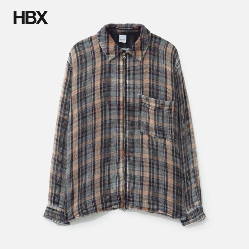 Won Hundred Zayne Zip Shirt 长袖衬衫男HBX