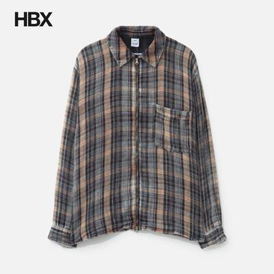 Won Hundred Zayne Zip Shirt 长袖衬衫男HBX