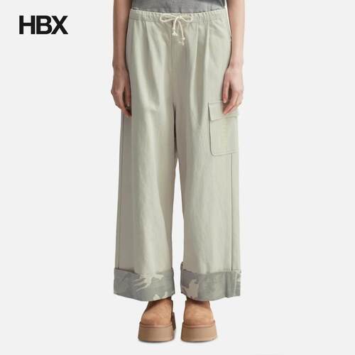 DEINET Roll Up Cargo Banding Pants Grey 工装裤休闲裤子女HBX
