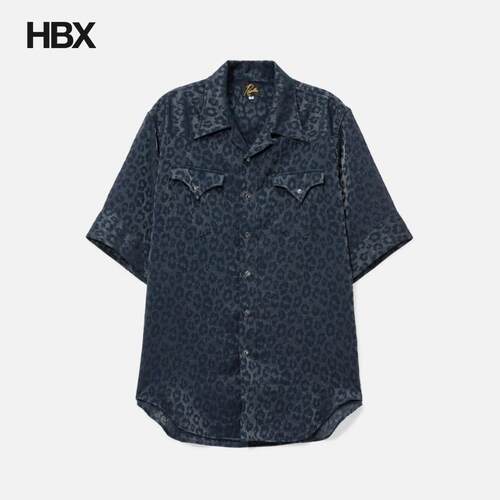 Needles Western Shirt - Rayon Leopard Jacquard 衬衫男HBX