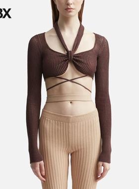 Andreadamo FISHNET KNIT CROP TOP 上衣女HBX