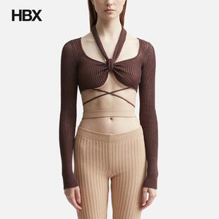 TOP Andreadamo CROP KNIT 上衣女HBX FISHNET