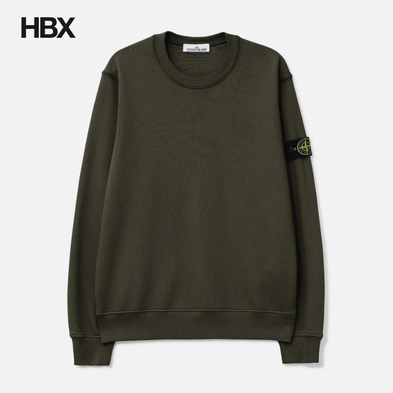 Stone Island/石头岛 Organic Cotton Fleece无帽卫衣男HBX