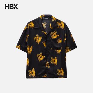 Palm Angels BURNING MONOGRAM SHIRT 短袖衬衫男HBX