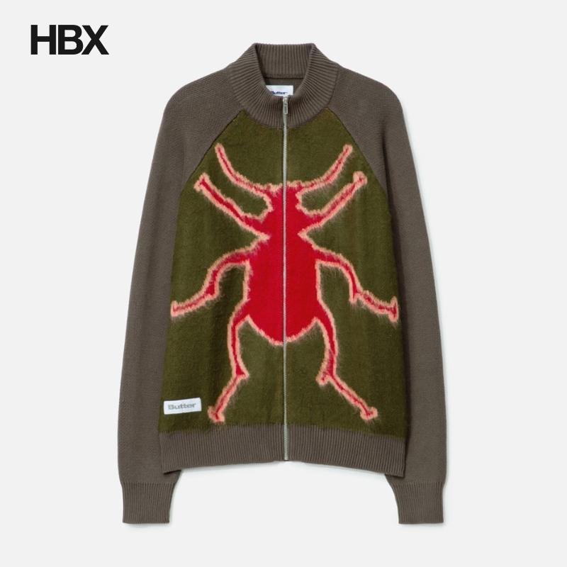 Butter Goods Beetle Zip-Thru Knit Sweater 针织衫男HBX