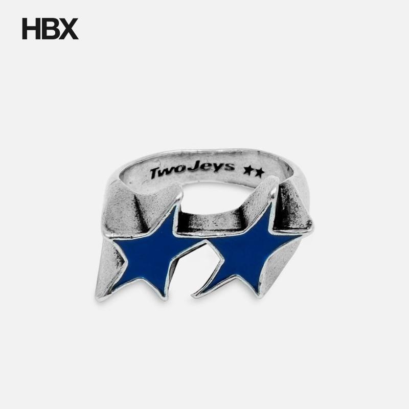 TwoJeys Icon Blue Enameled Single Ring 戒指 HBX