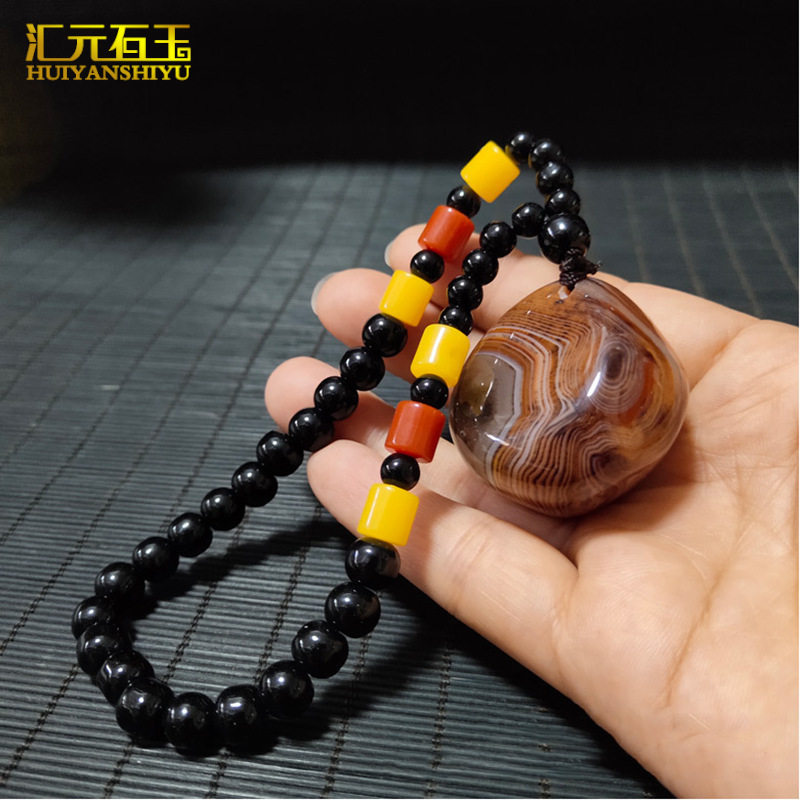巴西缠丝玛瑙原石手把件把玩件玛瑙随形玉石玉器手抓件