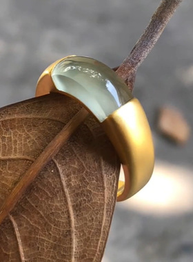 法国capinkofin国潮精致马鞍色戒指小众个性时尚百搭气质高级感