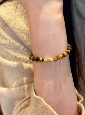 法国capinkofin锦鲤虎眼石手串女新款新中式显白手链精致百搭