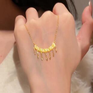 法国capinkofin金色异域风公主流苏项链复古新款独特精致轻奢