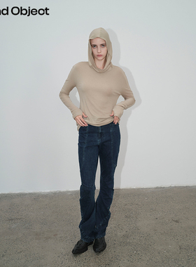 Found Object 解构堆叠曲线阔腿高腰牛仔裤Flügel Denim Pants