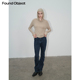 Object 解构堆叠曲线阔腿高腰牛仔裤 Flügel Found Denim Pants
