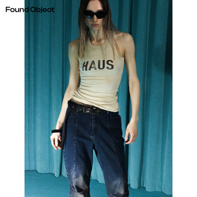 HAUS印花弹力修身舒适坦克背心