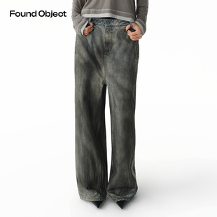 Found Object 烟蚀纹宽松长裆牛仔裤 Rauchmuster Wide Jeans