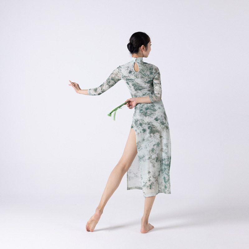 日本无印MUJIE舞蹈服袍女弹力纱衣中国舞古典舞练功服成人舞蹈表