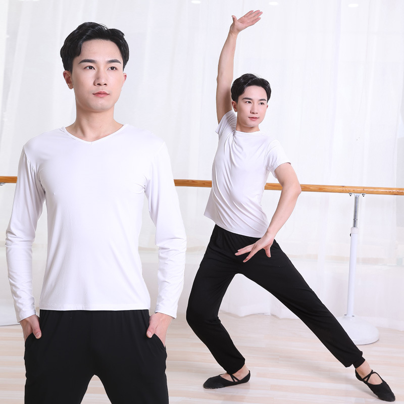 日本无印MUJIE男士形体舞蹈服艺校学生练功服成人舞蹈表演服拉丁