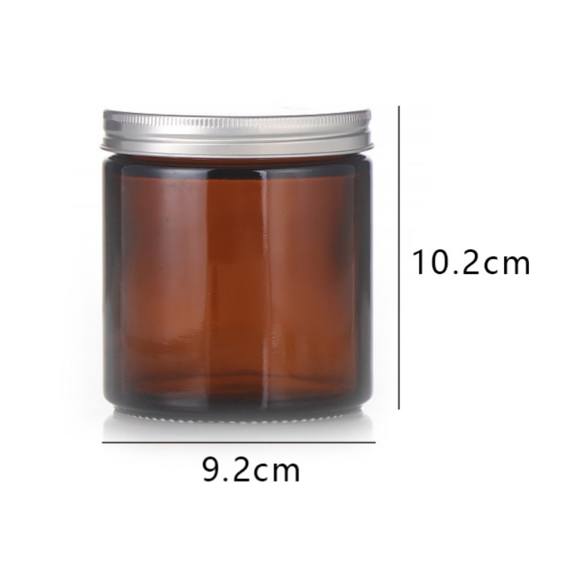 经济装450克可燃100小时茶色玻璃瓶带盖香薰蜡烛店里香味可选