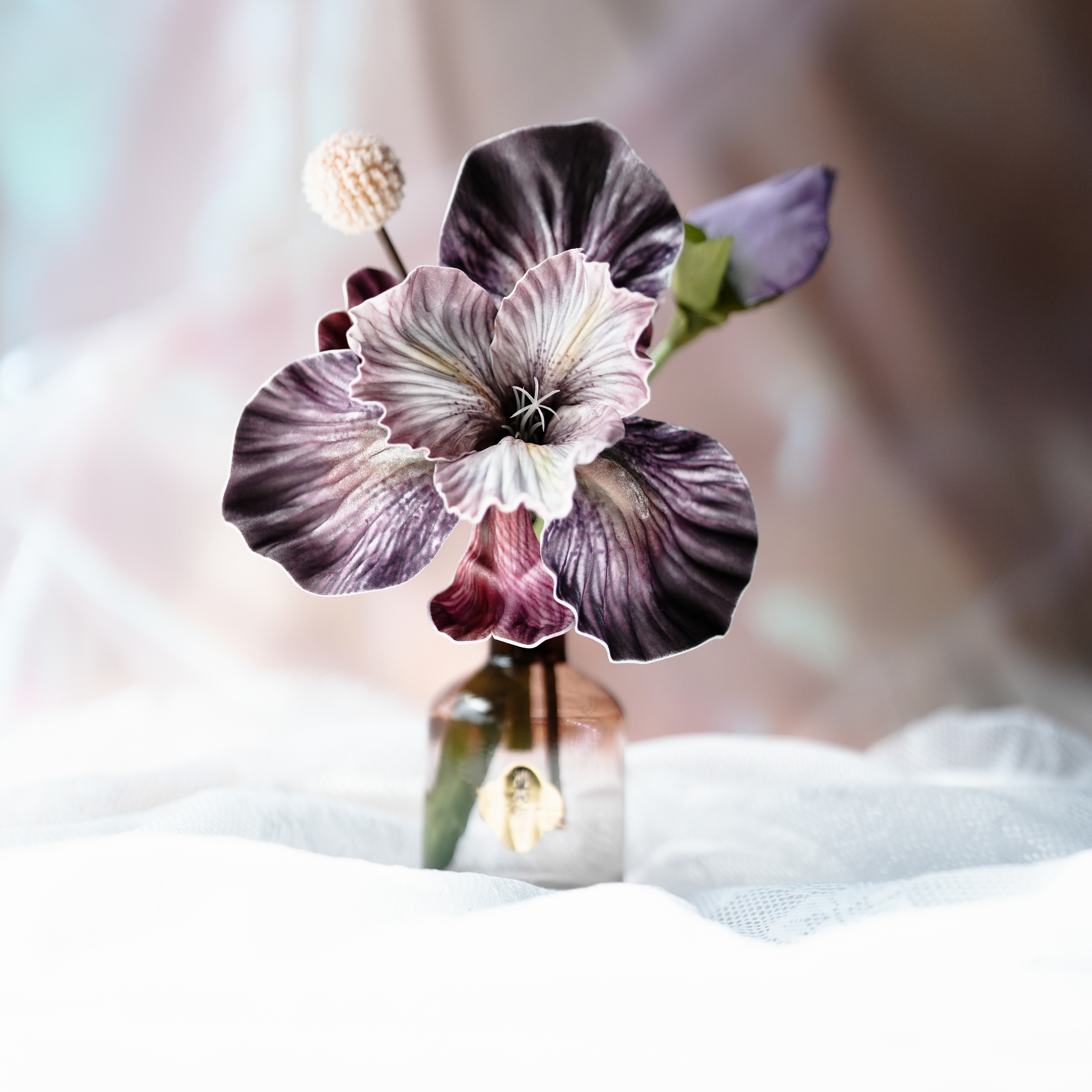 无火香薰[仿真鸢尾花]天然植物无火香薰藤条挥发液礼品礼盒高品质