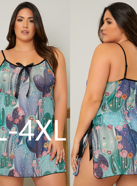 Sexy lingerie bifurcated underwear Nightdress FAT WOMEN PLUS