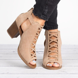 2024women thick heels sandals for ladies sexy 5cm high shoes