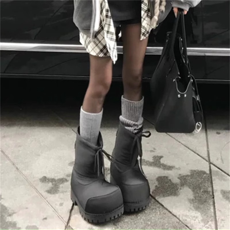 欧美风厚底保暖雪地靴时尚短靴