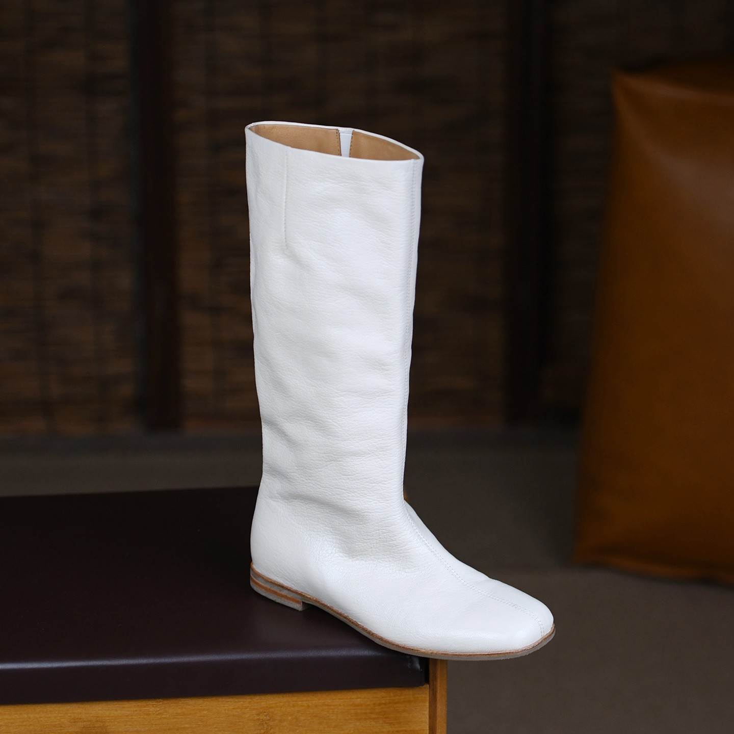 款爆款长筒骑士靴气质平底高筒靴