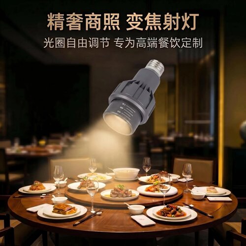 E27螺口调焦聚光灯高显色射灯