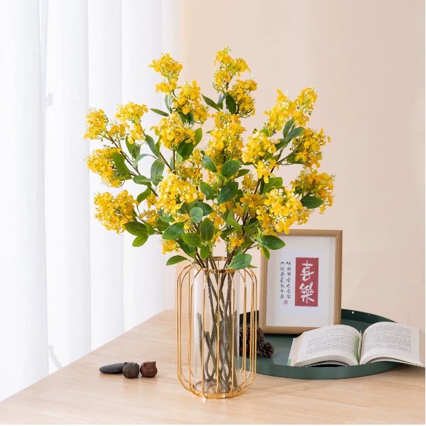 仿真千里香丁香假花餐桌摆件桂花花束家居客厅装饰插花花艺摆设
