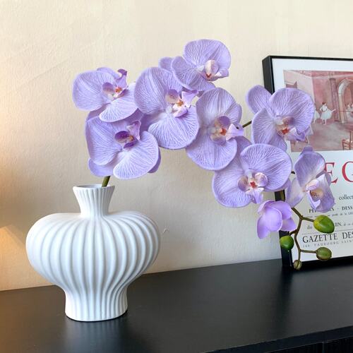 湿感九头仿真蝴蝶兰 高品质假花客厅玄关台面插花家居造景花艺