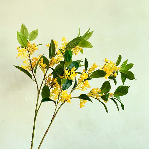 桂花仿真花逼真桂花树桂花枝摆件假花高级感插金桂花装饰绿植摆设