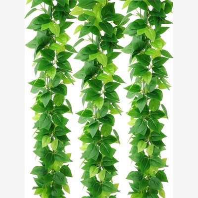 仿真绿植长藤绿萝挂墙上