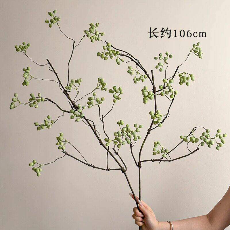 复古马桑果绿植仿真花室内假花摆设高级客厅仿生花艺装饰品摆件
