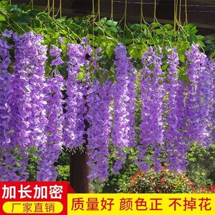 厂家直销仿真紫藤花豆花假花紫罗兰吊顶花藤婚庆景区装饰婚庆