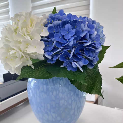 高端3D绣球仿真花假花高级仿生花保湿手感高品质永生摆件插花装饰