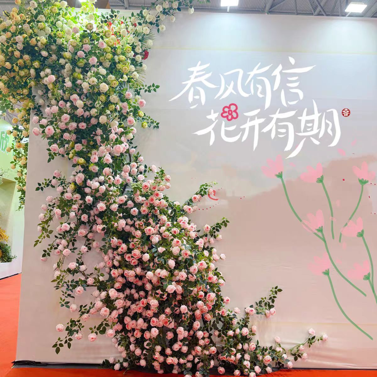 仿真腾玫瑰藤条空调管道室内塑料藤条藤蔓遮挡假花森系房间装饰
