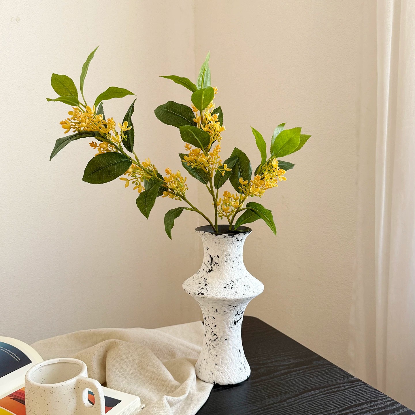 桂花仿真花家居装饰假花黄色桂花