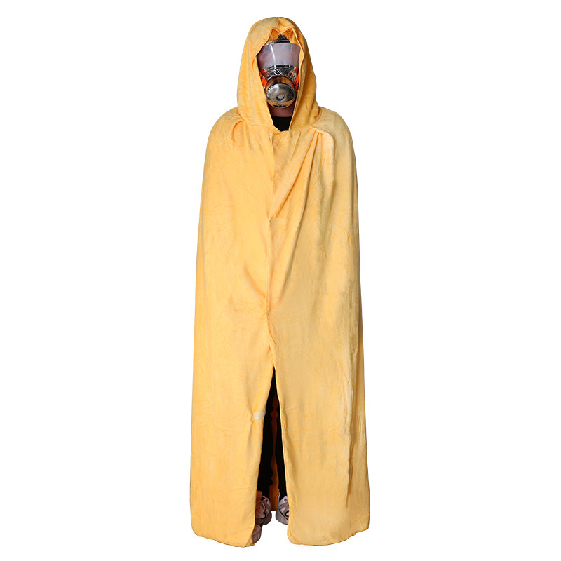 高层逃生防火斗篷披风防毒面具配套家用办公商用消防器材灭火毯