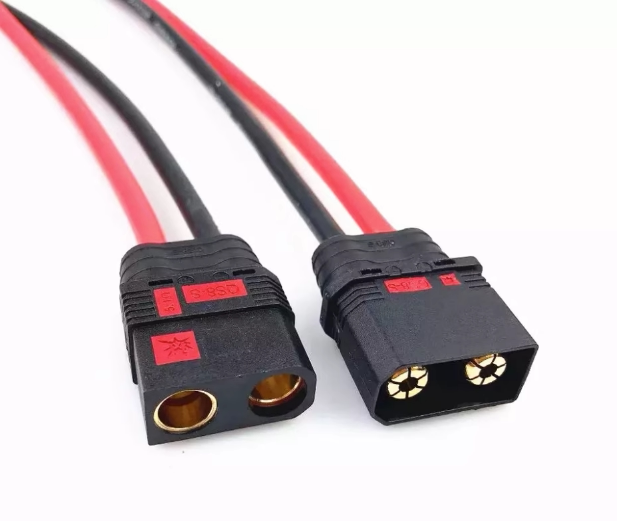 电动车公母插头电池大功率分流线防打火充电线电动车主线qs8/10