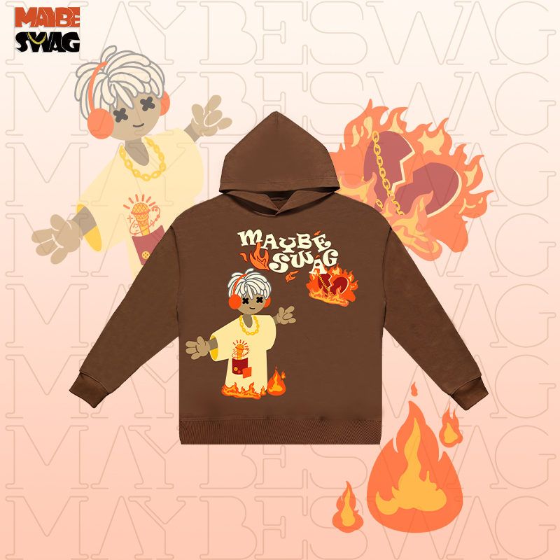 发泡火焰卫衣卡通