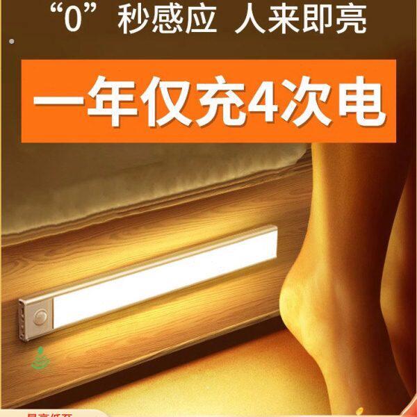 人体感应小夜灯长条夜间家用智能过道走廊楼梯衣柜橱柜光控声控