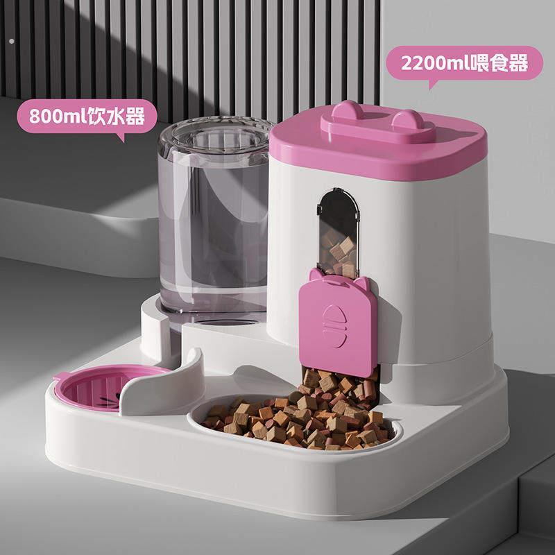 新款自动猫咪喂食器狗碗宠物碗猫盆二合一饮水机猫碗宠物用品
