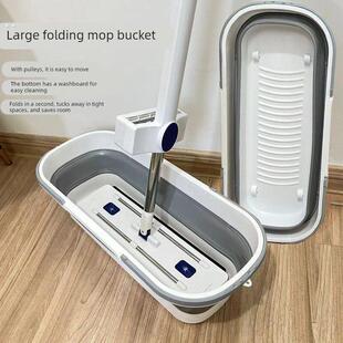 可折叠拖把桶便携洗拖布桶涮墩布平板拖把盆家用大号洗车塑料水桶