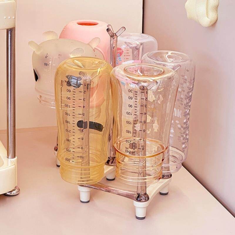 婴儿奶瓶奶嘴沥干水杯架厨房多功能收纳可折叠旅行外出晾晒置放架