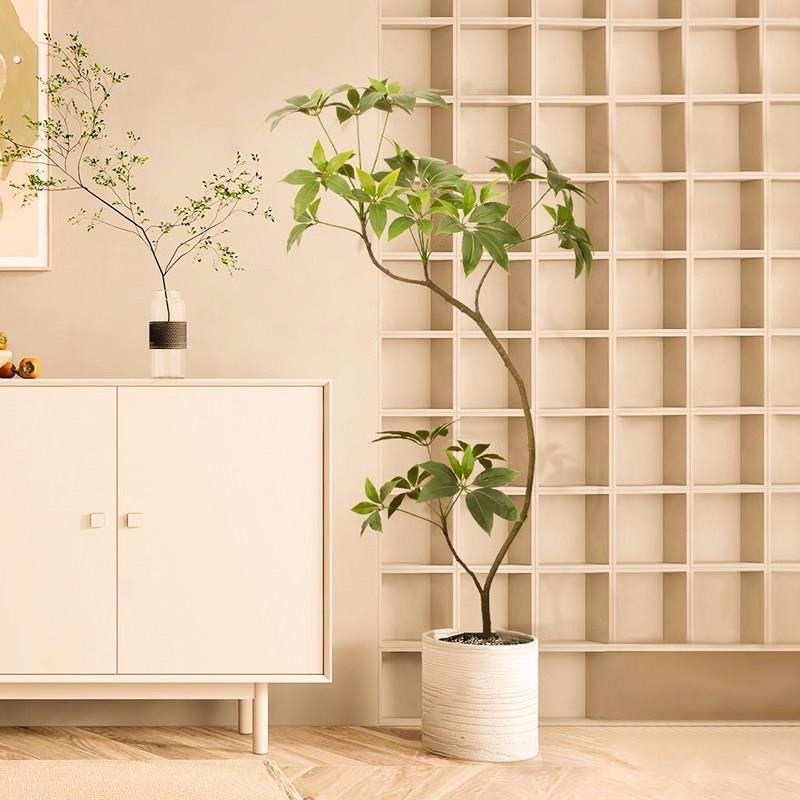 仿真绿植大叶伞室内家居仿生植物装饰诧寂风轻奢假树高端软装摆设