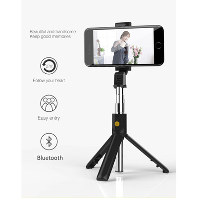 Wireless Bluetooth Selfie Stick Tripod for iPhone Androd IOS